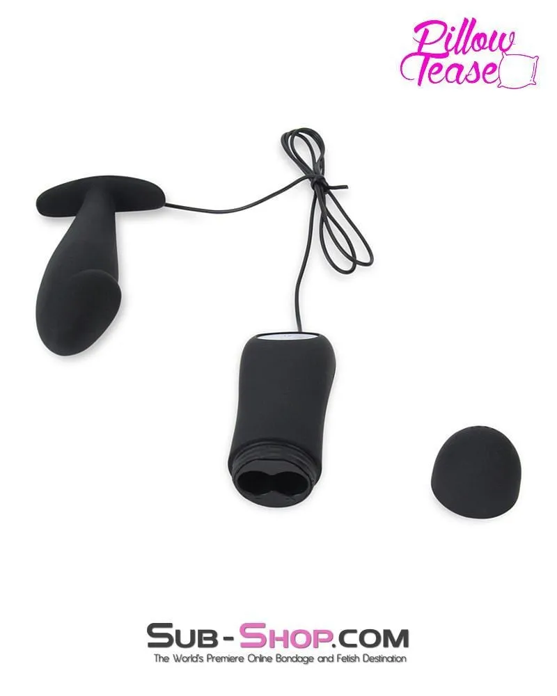 6801M      12 Function Vibrating Silicone Penis Head Shaped Anal Plug - LAST CHANCE - Final Closeout!