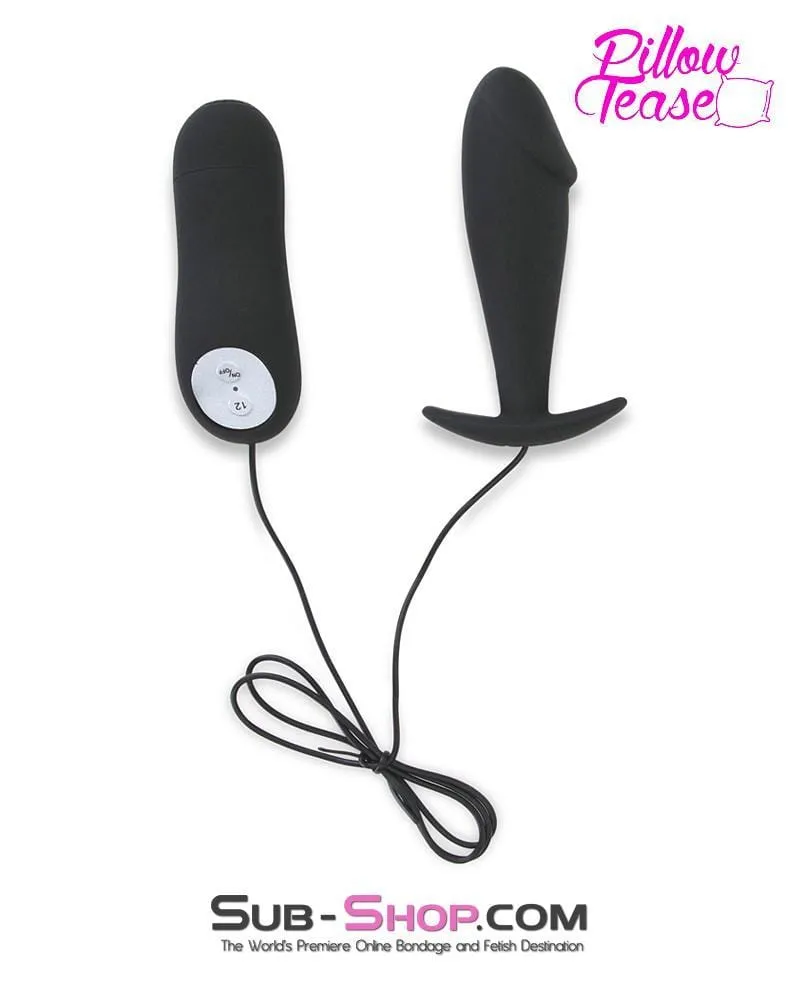 6801M      12 Function Vibrating Silicone Penis Head Shaped Anal Plug - LAST CHANCE - Final Closeout!