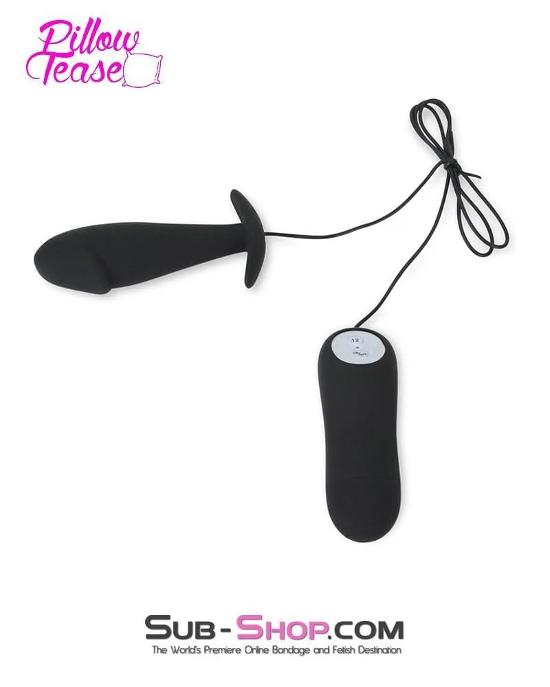 6801M      12 Function Vibrating Silicone Penis Head Shaped Anal Plug - LAST CHANCE - Final Closeout!