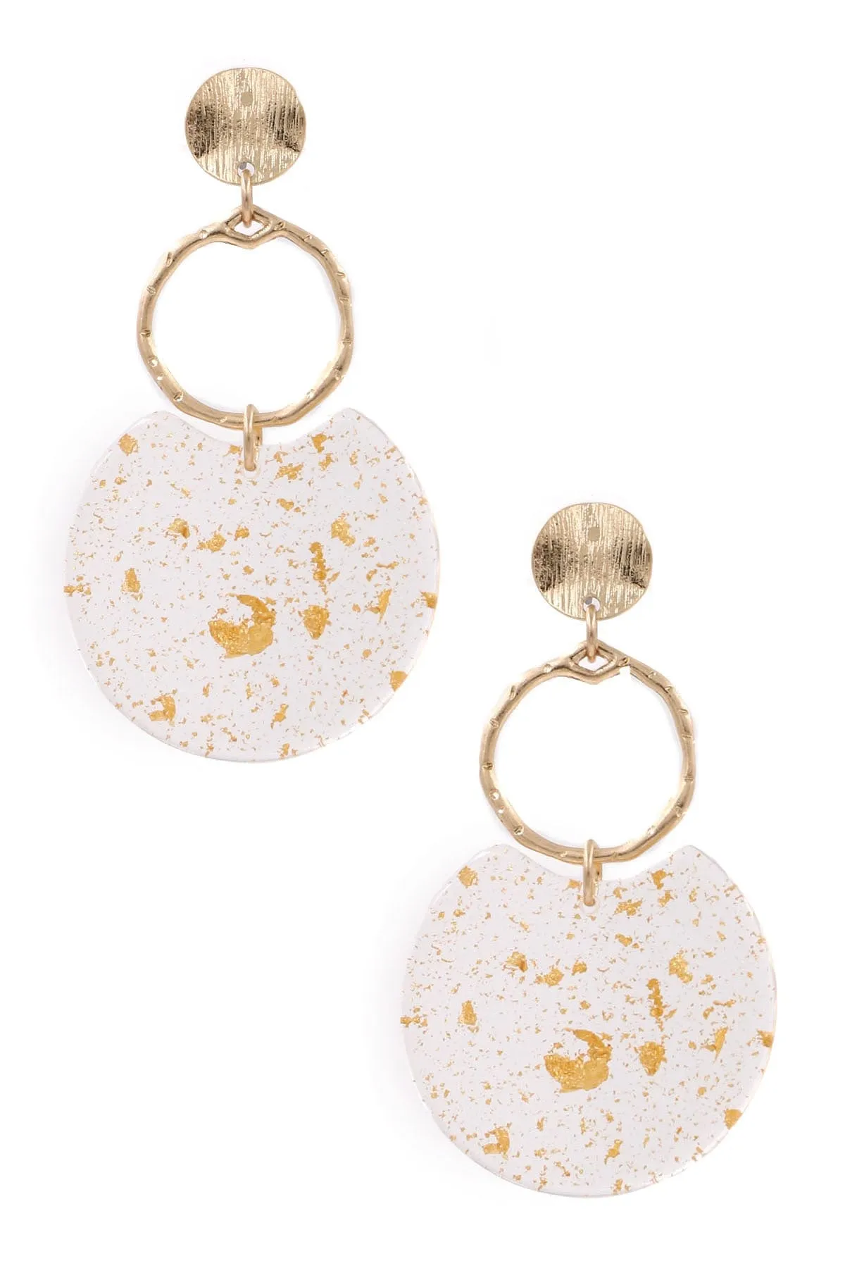 Acrylic Foil Drop Earrings