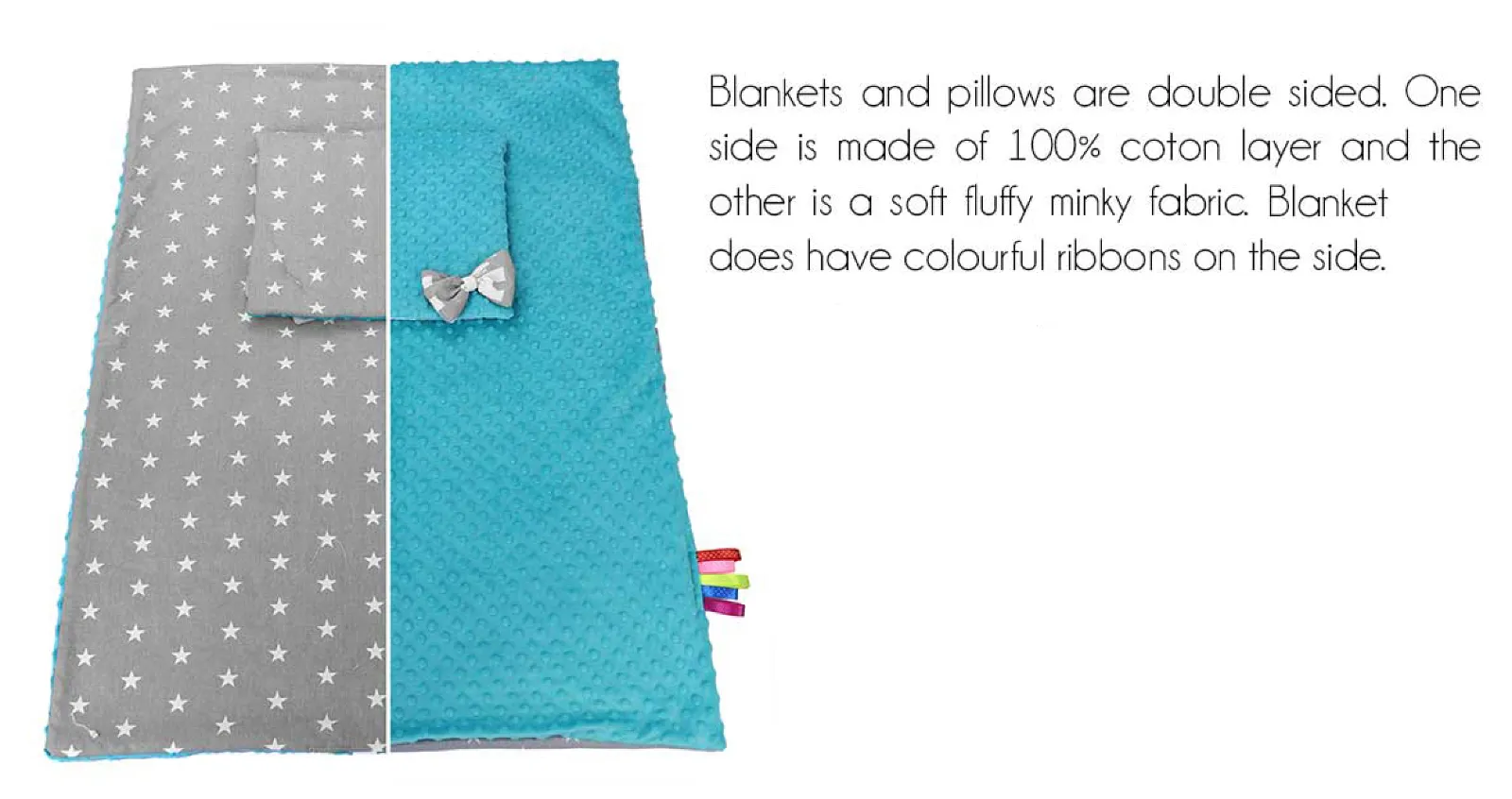 Baby Blanket Cotton Warm Dimple 100x75cm Pink/Owls grey