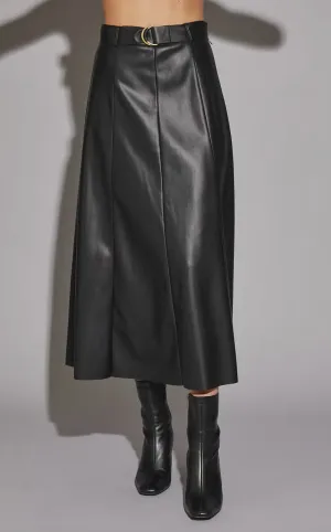 Belted Fare Cut Edge Skirt