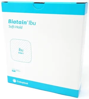 Biatain IBU Soft Hold Dressing x 5     Flexible Absorbent Foam