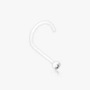 Bio Flexible Press Fit Gem Nose Screw Ring
