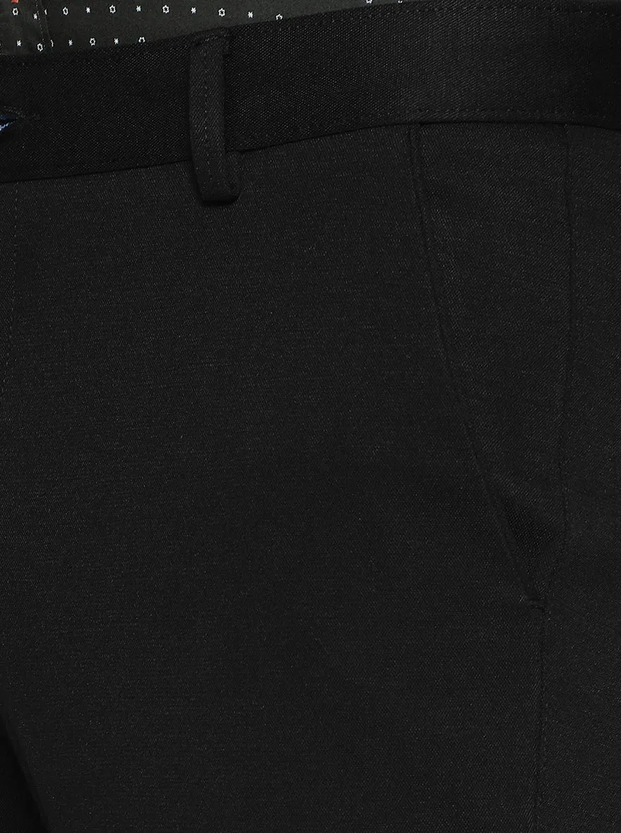 Black Solid Slim Fit Club Wear Trouser | JB Studio