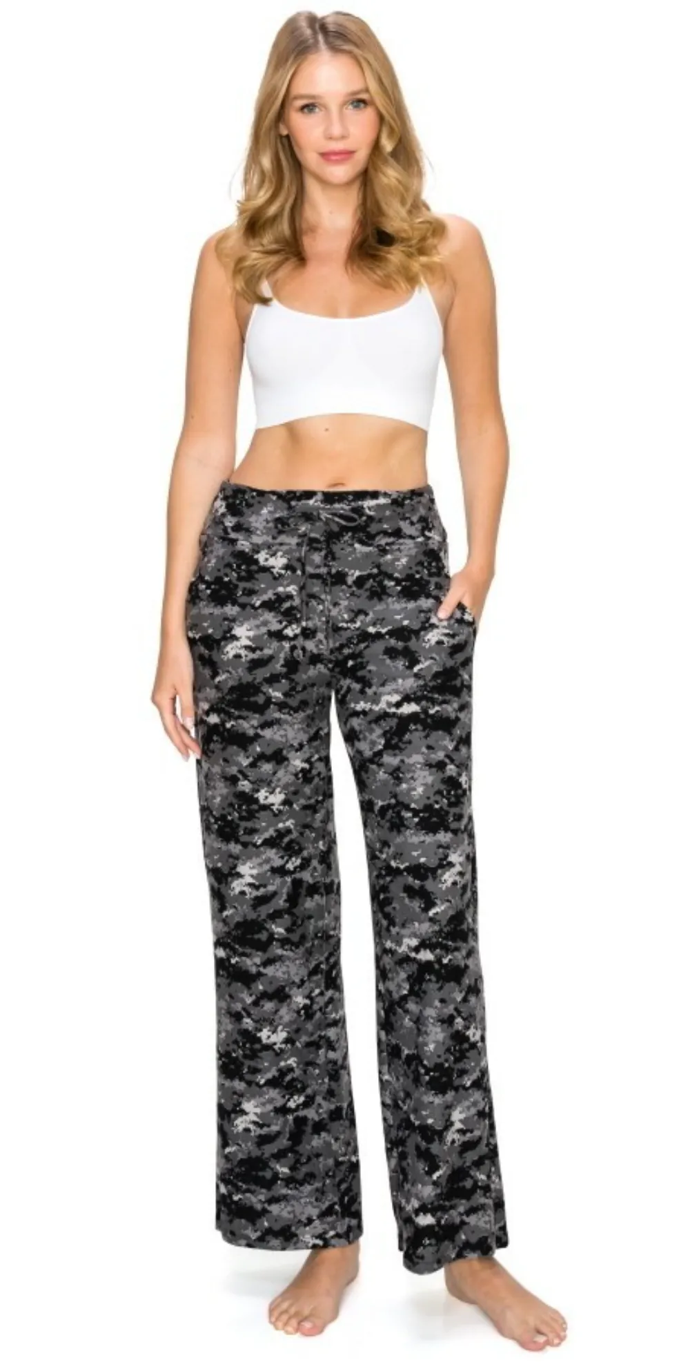 Black/Grey/White Camo Lounge/Sleep Pant
