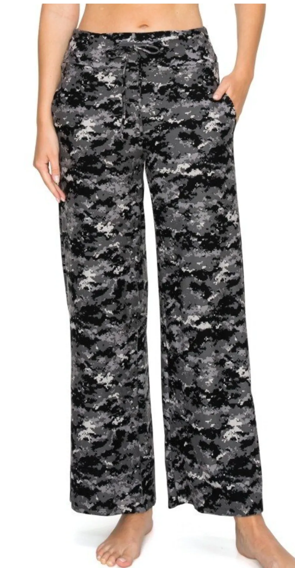 Black/Grey/White Camo Lounge/Sleep Pant