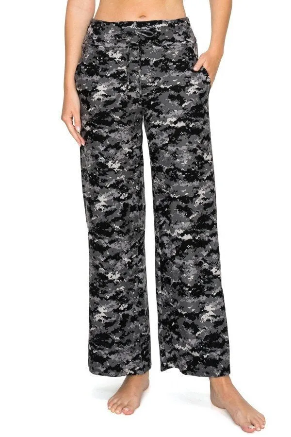Black/Grey/White Camo Lounge/Sleep Pant