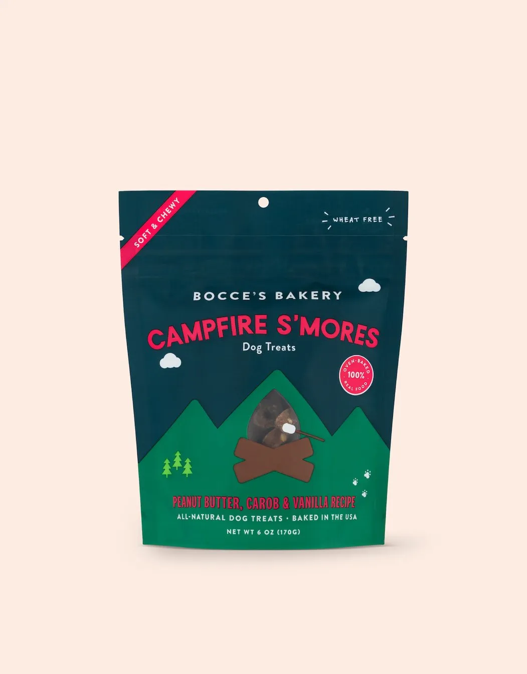Bocce's Bakery Campfire S'Mores Soft & Chewy Dog Treats