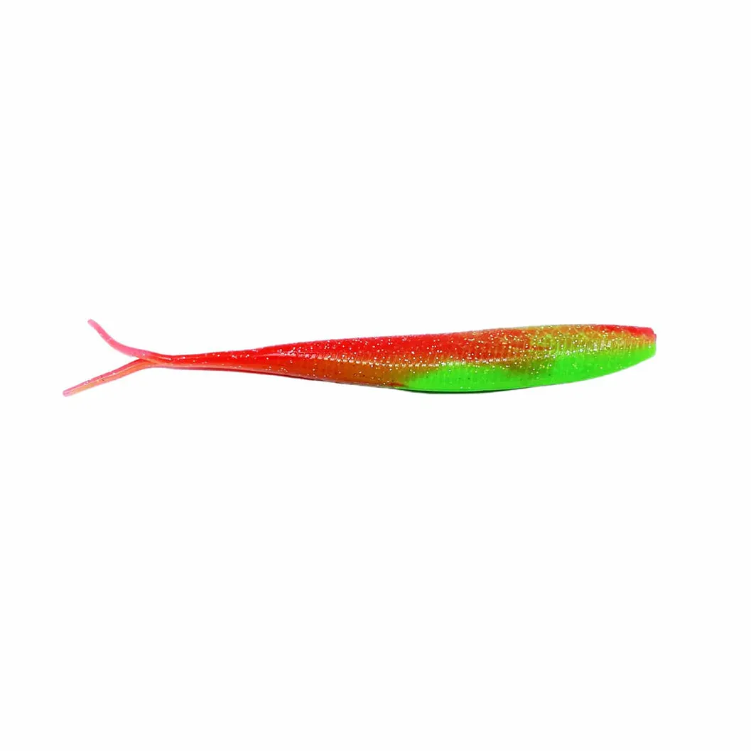Catch Black Label Livies Softbait 5 or 7" Jerkshad - Green Red Reaper