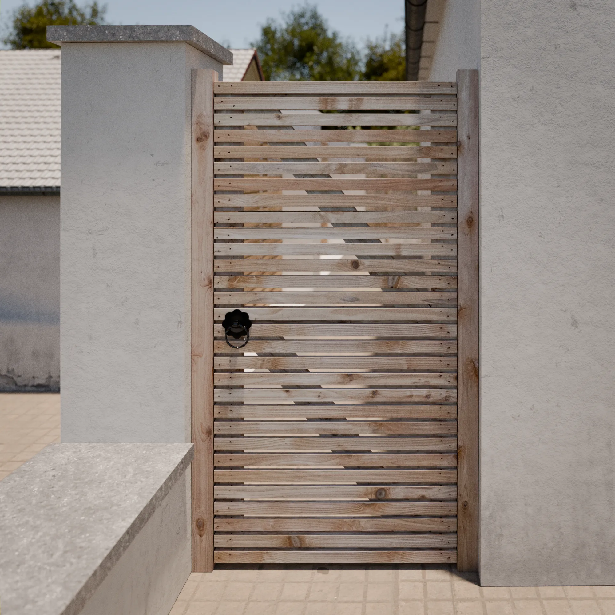 Cedar Slatted Gate Single