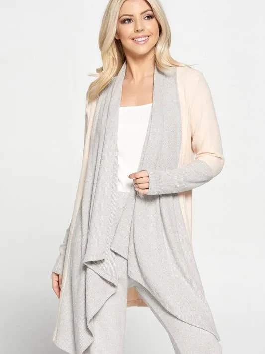 CG Open Rib Draped Cardigan. Fall Clearance!