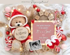 Christmas Baby Girl Gender Reveal Digital - Reason to be Merry