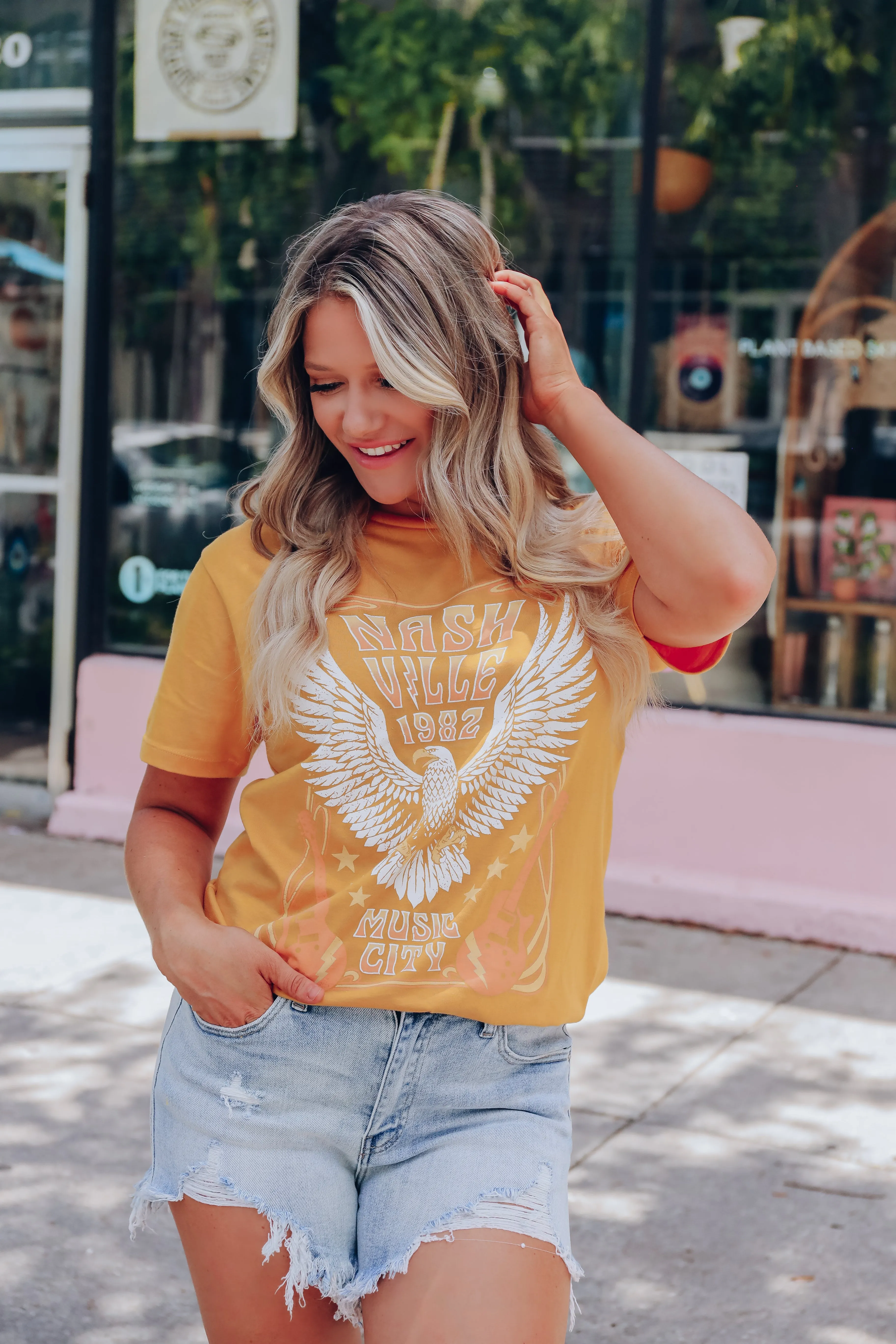 City Of Music Band Graphic Tee - Mustard