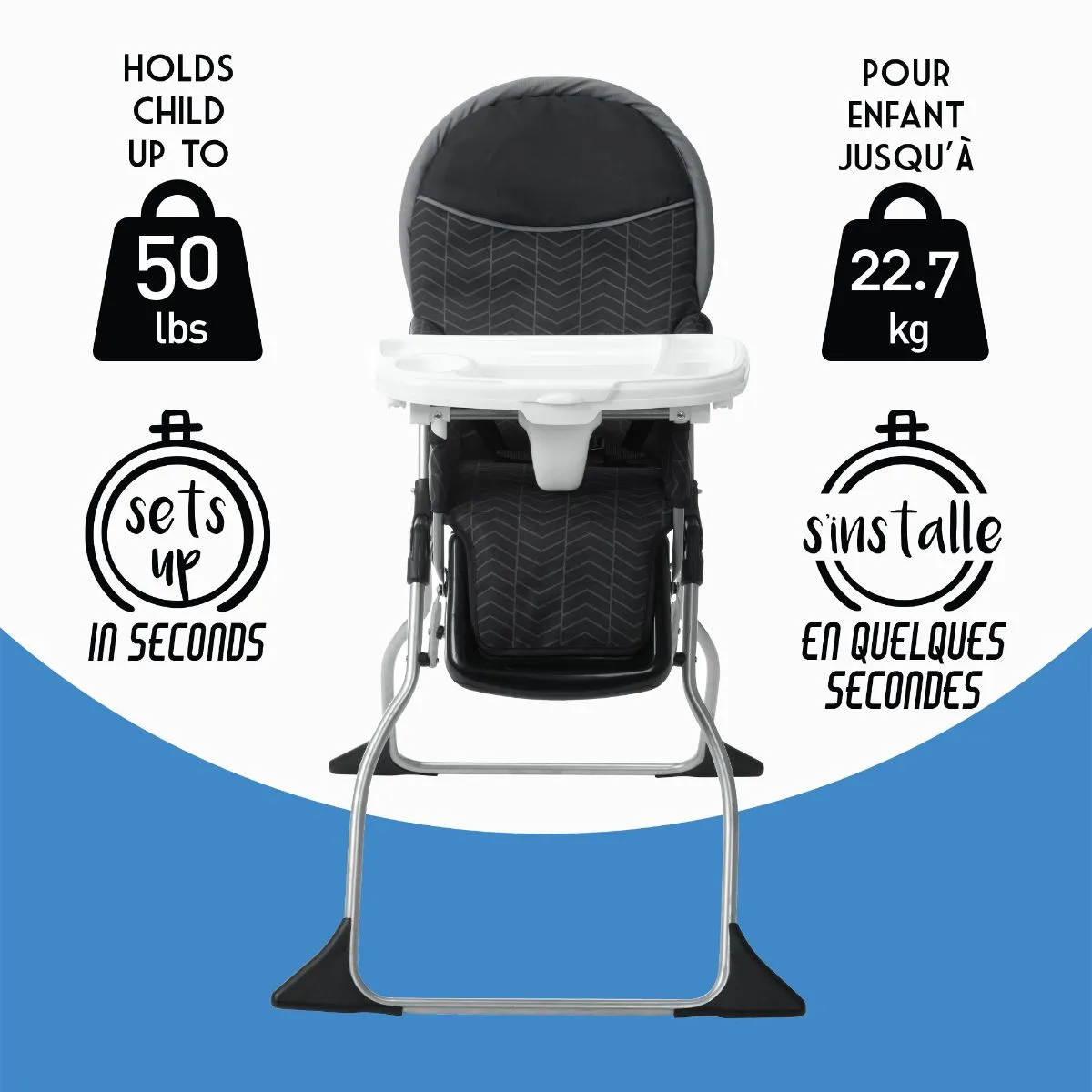 Cosco Simple Fold Highchair- Black Arrow