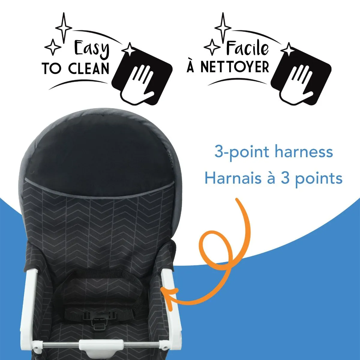 Cosco Simple Fold Highchair- Black Arrow