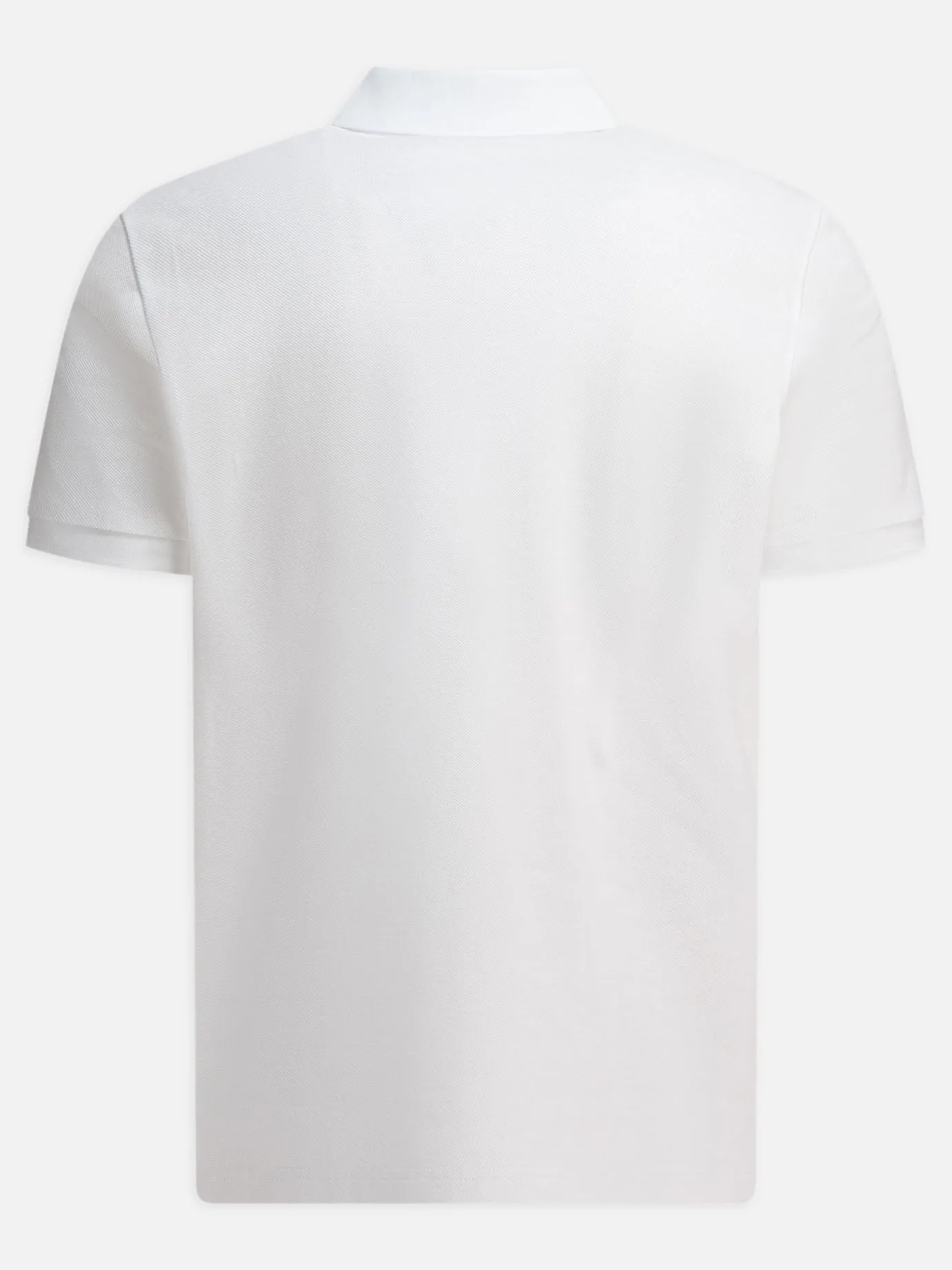 Cotton pique polo shirt with logo patch