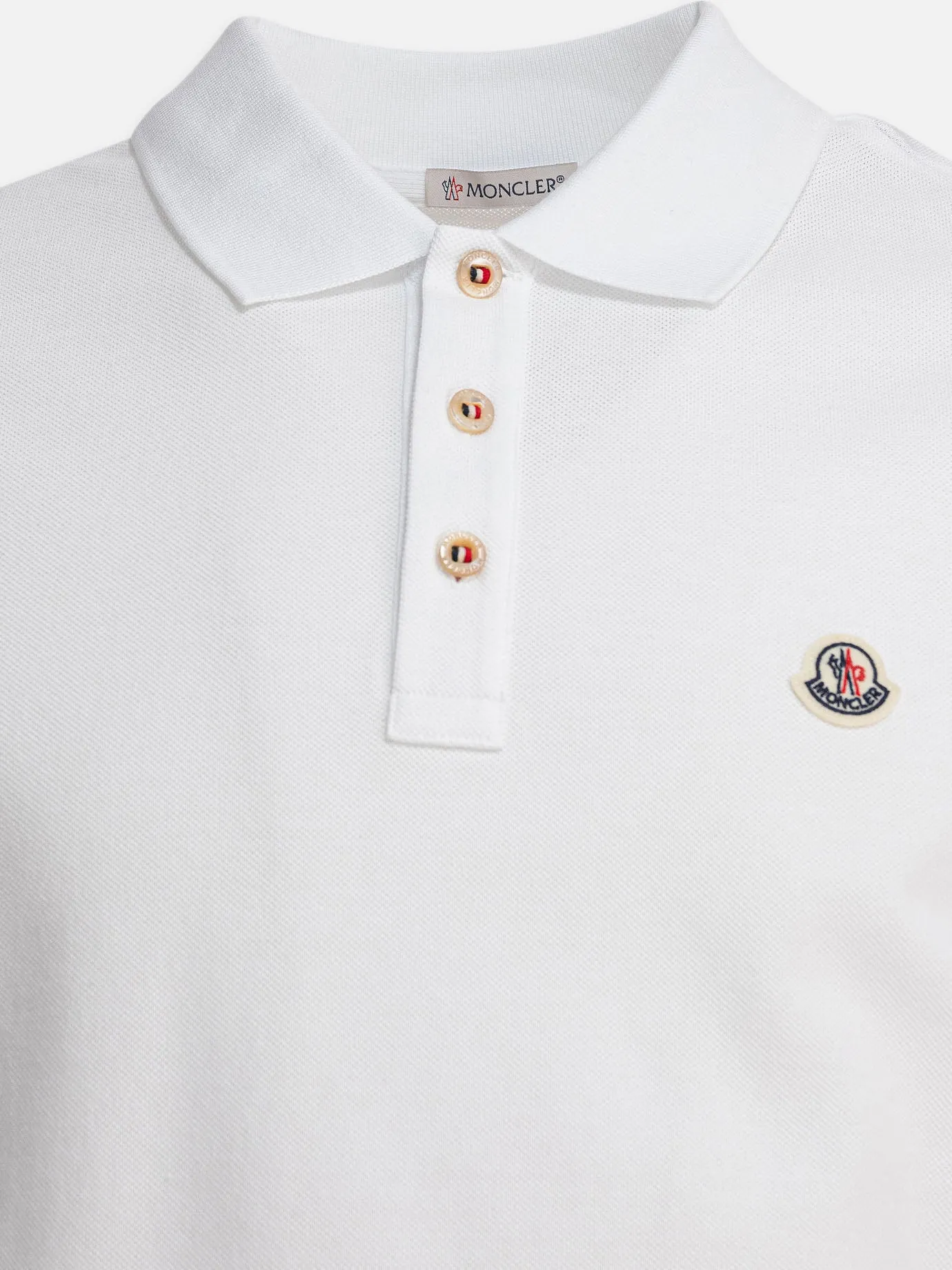 Cotton pique polo shirt with logo patch