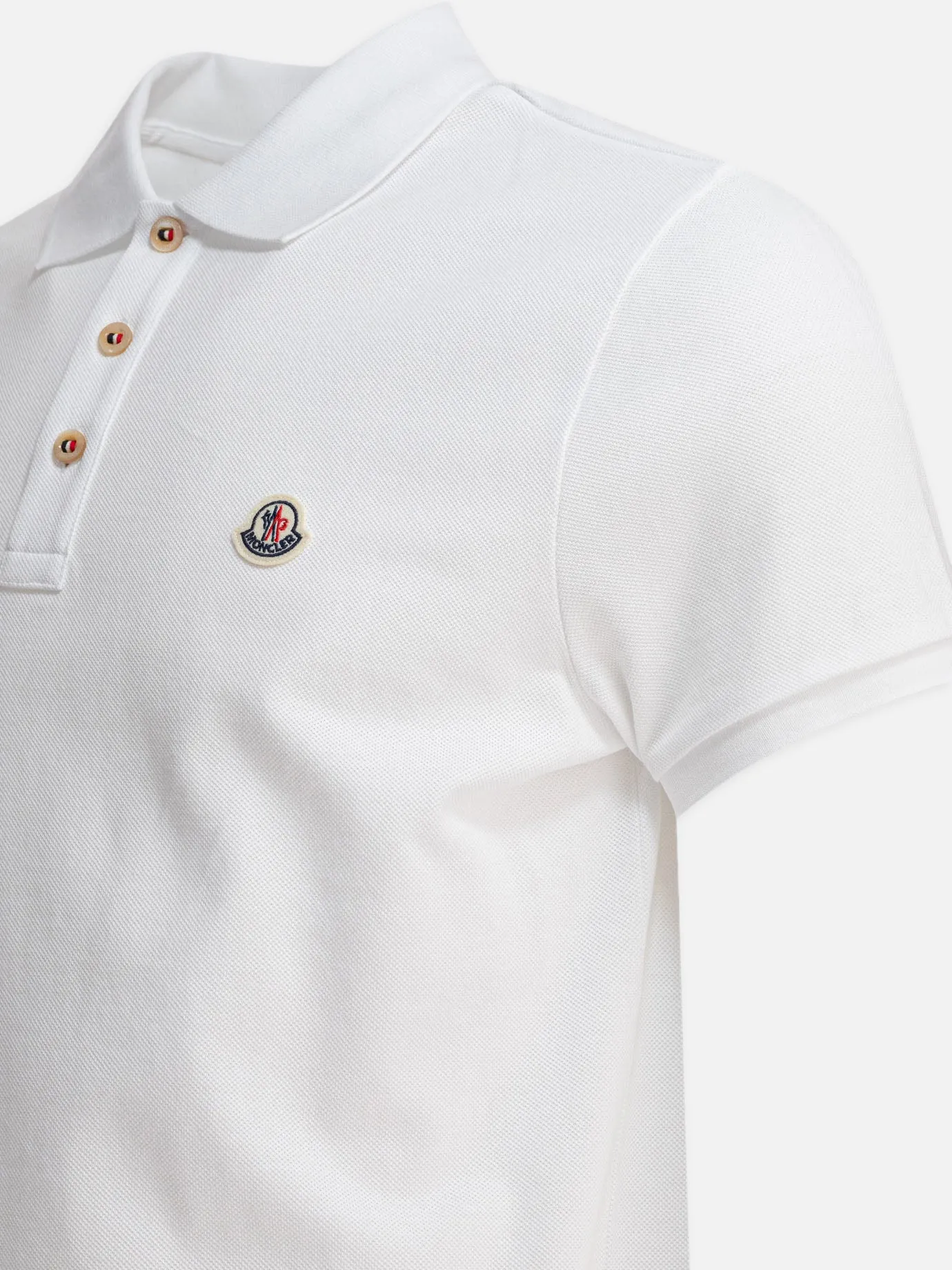 Cotton pique polo shirt with logo patch
