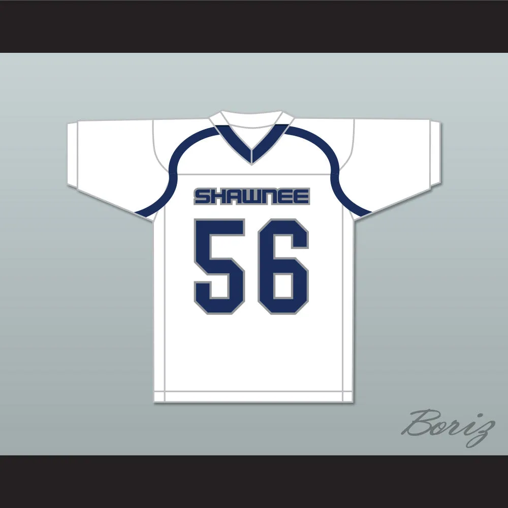 Creed Humphrey 56 Shawnee High School White Football Jersey 1