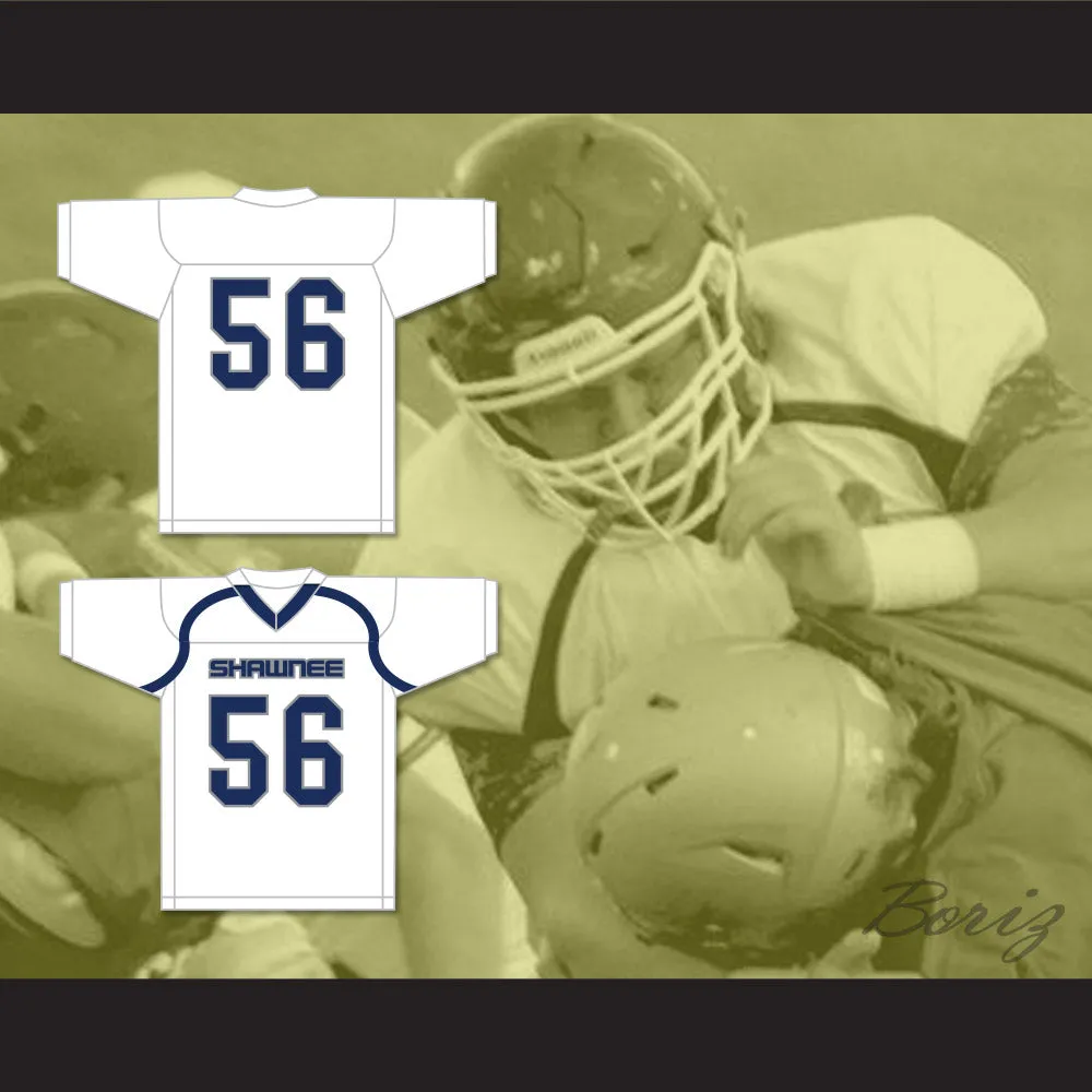 Creed Humphrey 56 Shawnee High School White Football Jersey 1