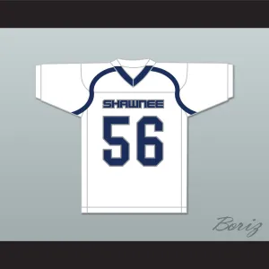 Creed Humphrey 56 Shawnee High School White Football Jersey 1