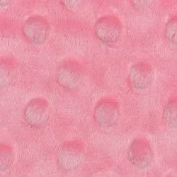 Cuddle Minky Dimple Dot Paris Pink Fabric