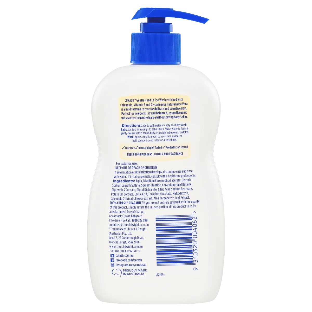 Curash Gentle Head to Toe Wash 400mL