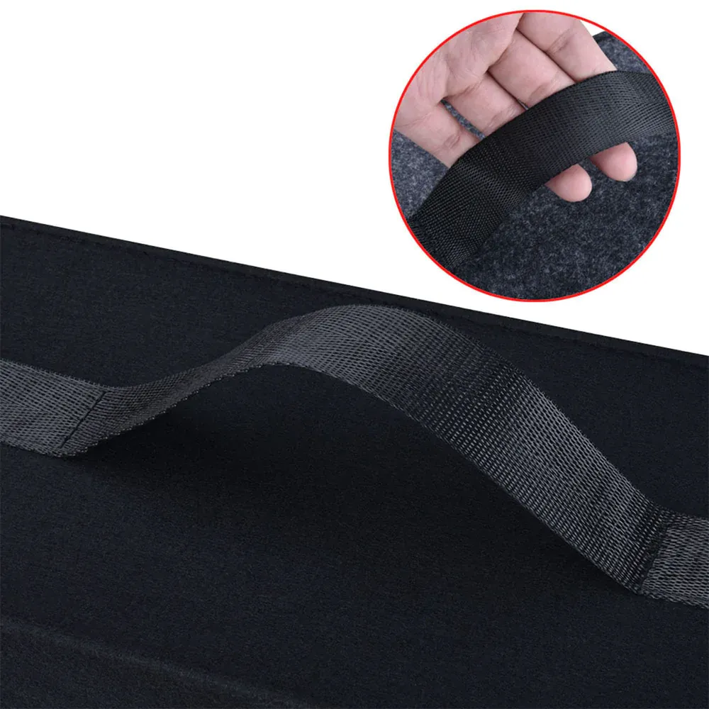 Custom Text For Soft Felt Car Bag Organizer, Compatible with All Cars, Folding Car Storage Box Non Slip Fireproof Car Trunk Organizer RA12990