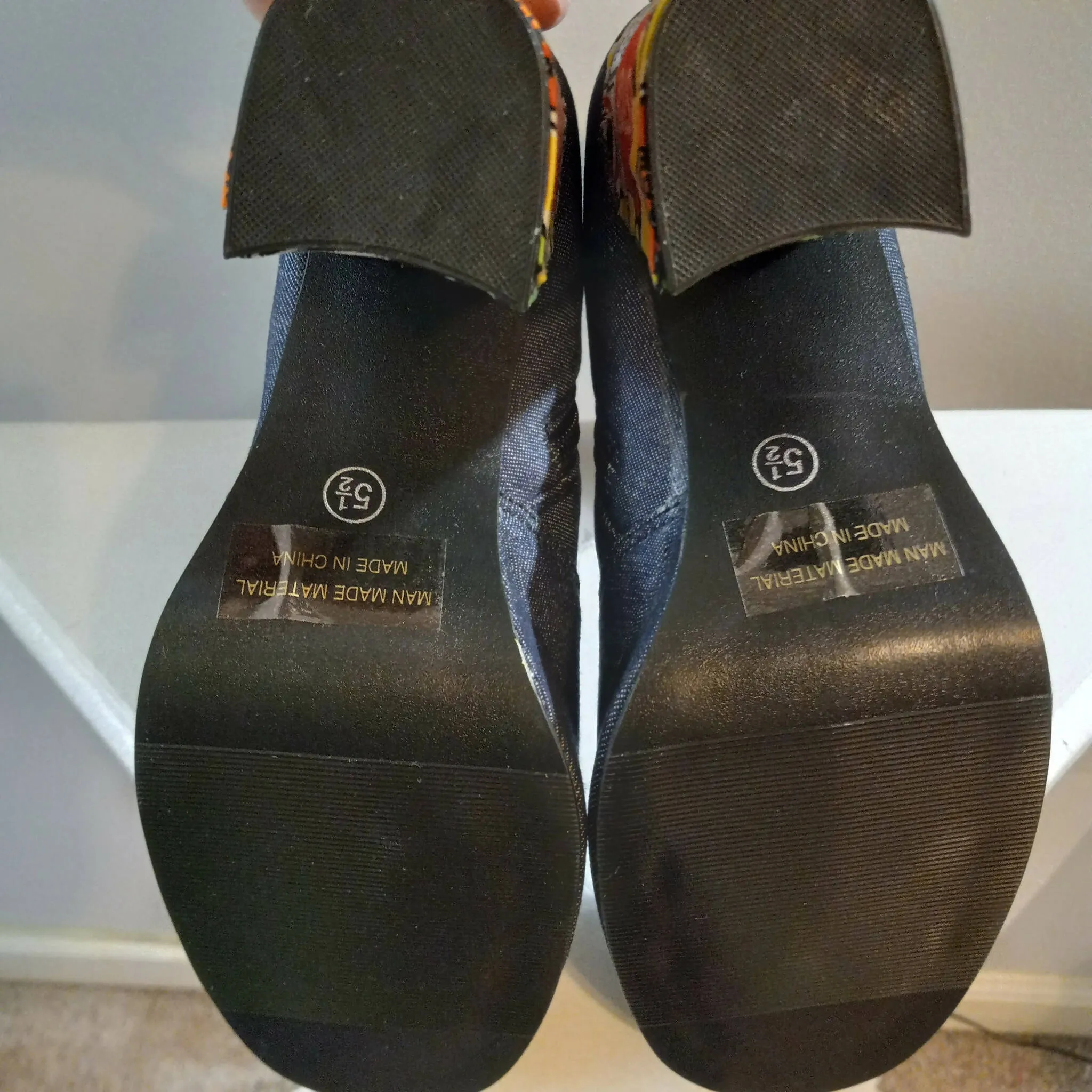 Dark Denim Platform Booties