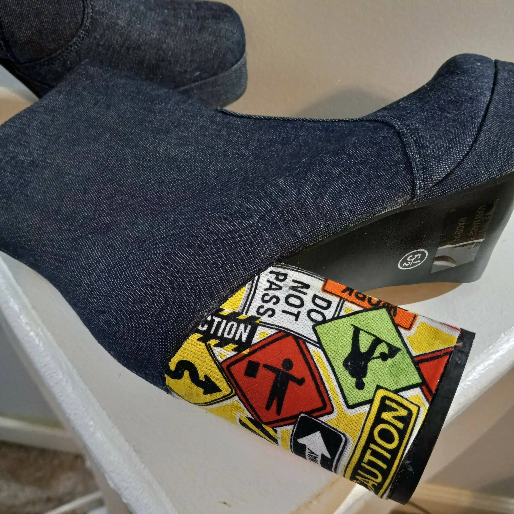Dark Denim Platform Booties