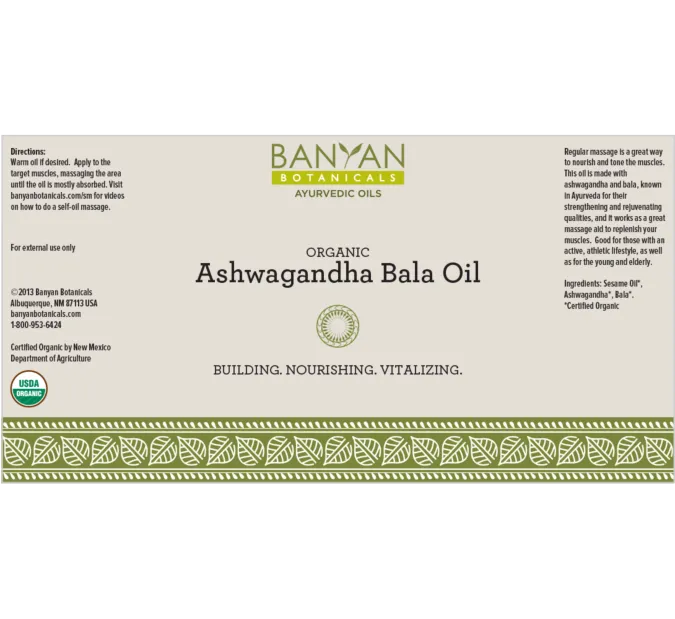 DISCONTINUED (Click for Product Substitute) - Ashwagandha Bala Oil Organic