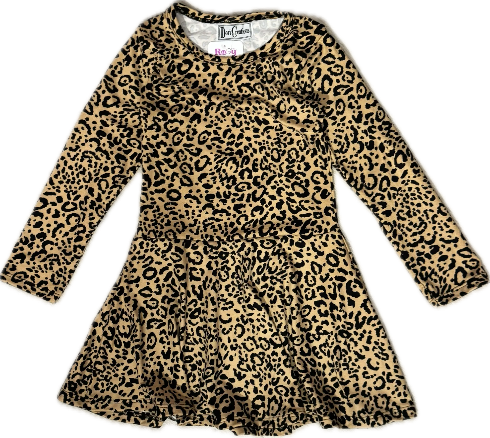 Dori Creations- Long Sleeve Dress (leopard)
