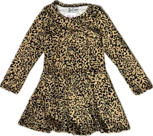 Dori Creations- Long Sleeve Dress (leopard)