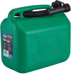 Draper 10L Plastic Petrol Can | Jerry Fuel Diesel Can | 10000cc Water Container | 20mm Flexible Spout Diameter | 290mm Spout Length  09055 09058