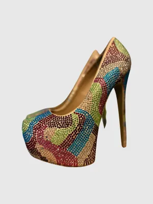 Dyvinal Rhinestone Multicolored Pumps - SM REBOOTED
