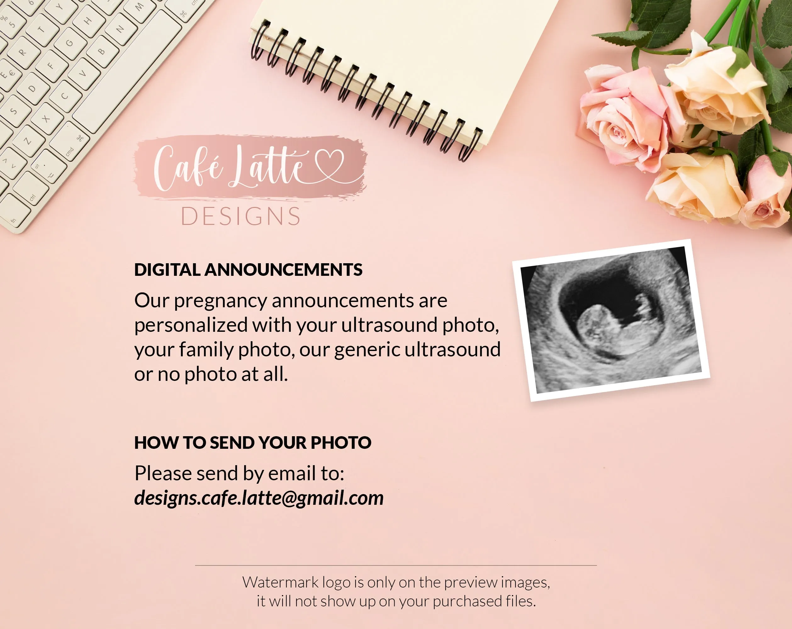 Easter Baby Announcement Digital Reveal With Bunny Rabbits And Eggs