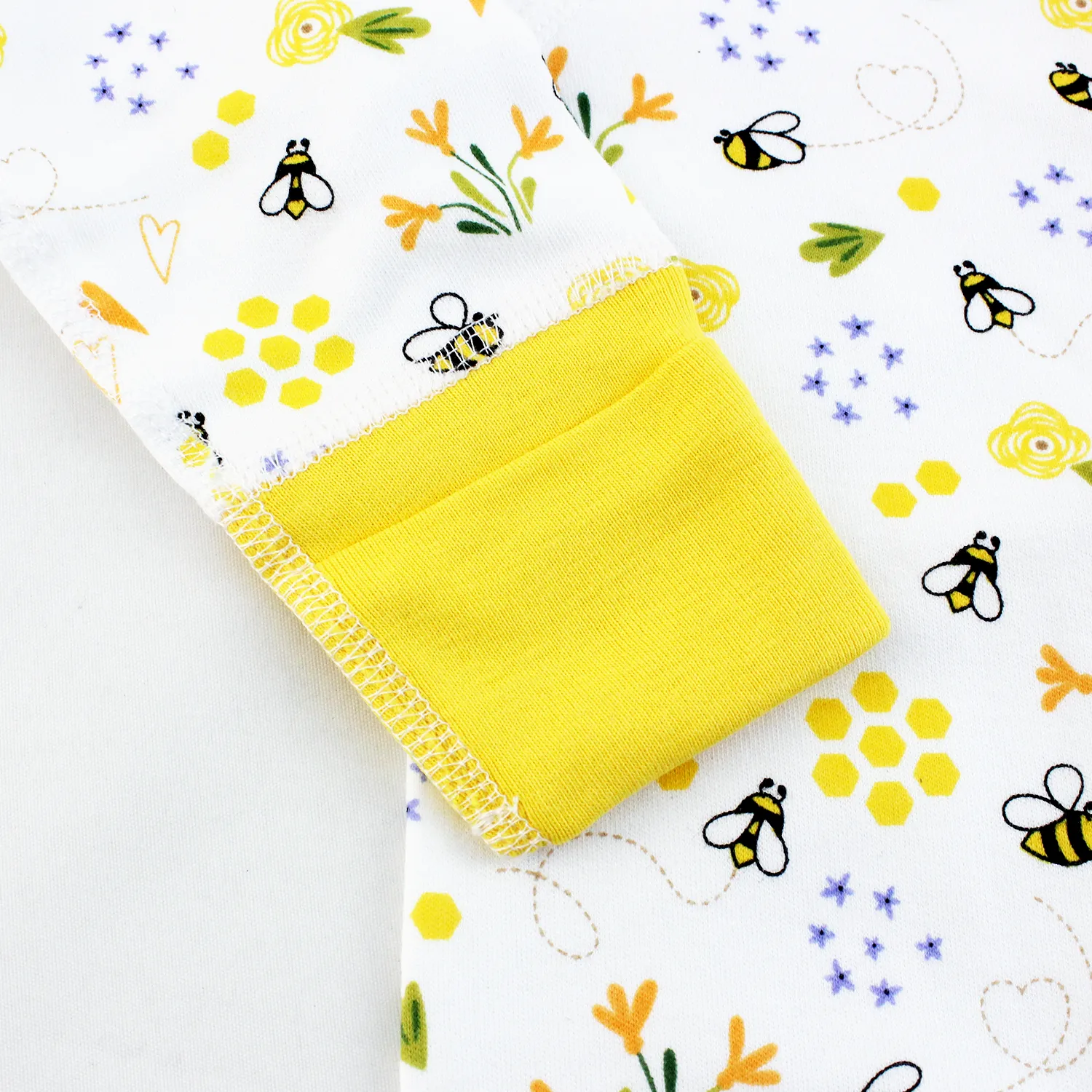 Endanzoo Organic Long Sleeve Double Zippered Romper - BumbleBee