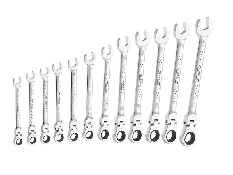 Expert Flexible Head Ratchet Spanner Set 12 Piece