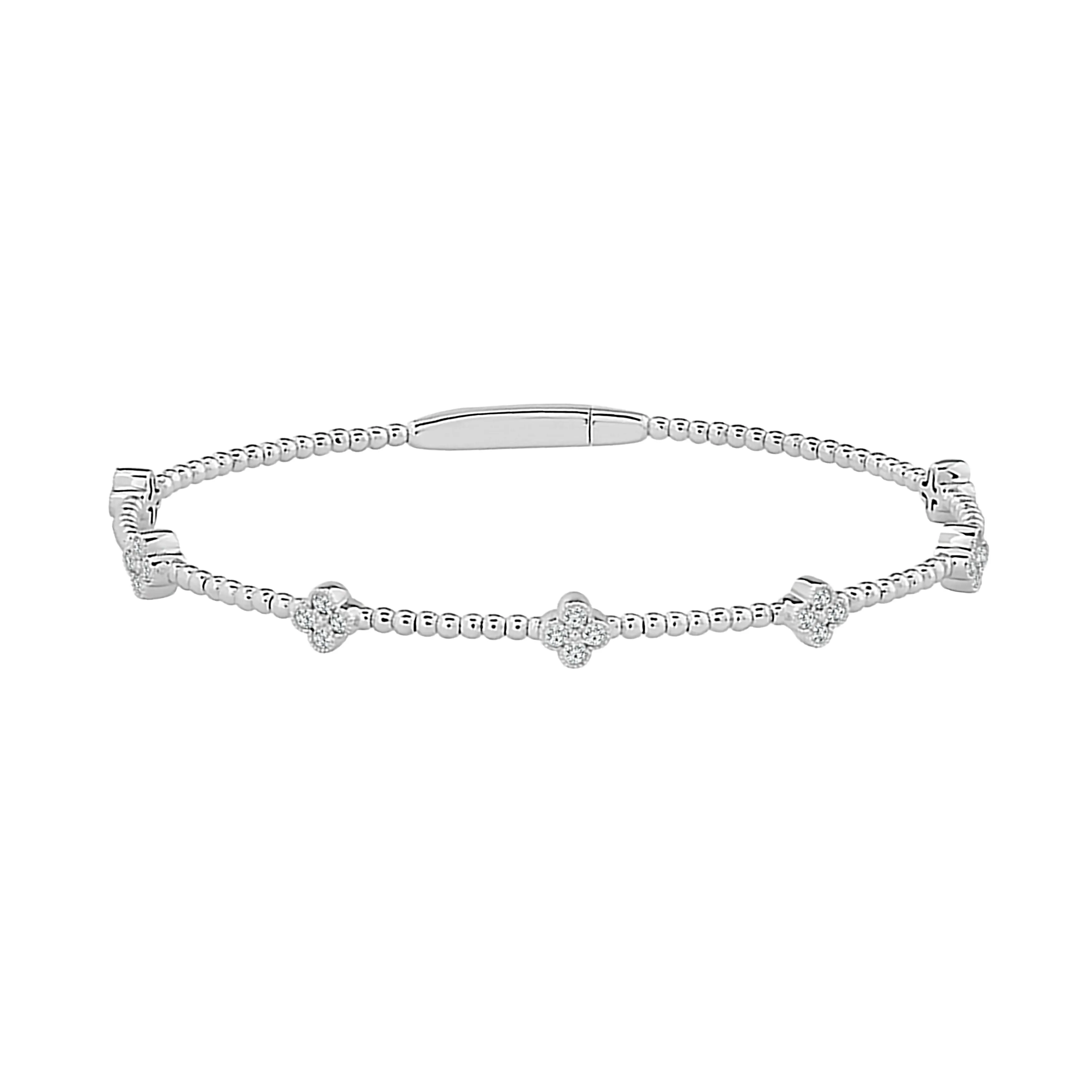 Flexie Diamond Bangle 3/8 ct tw 14k White Gold