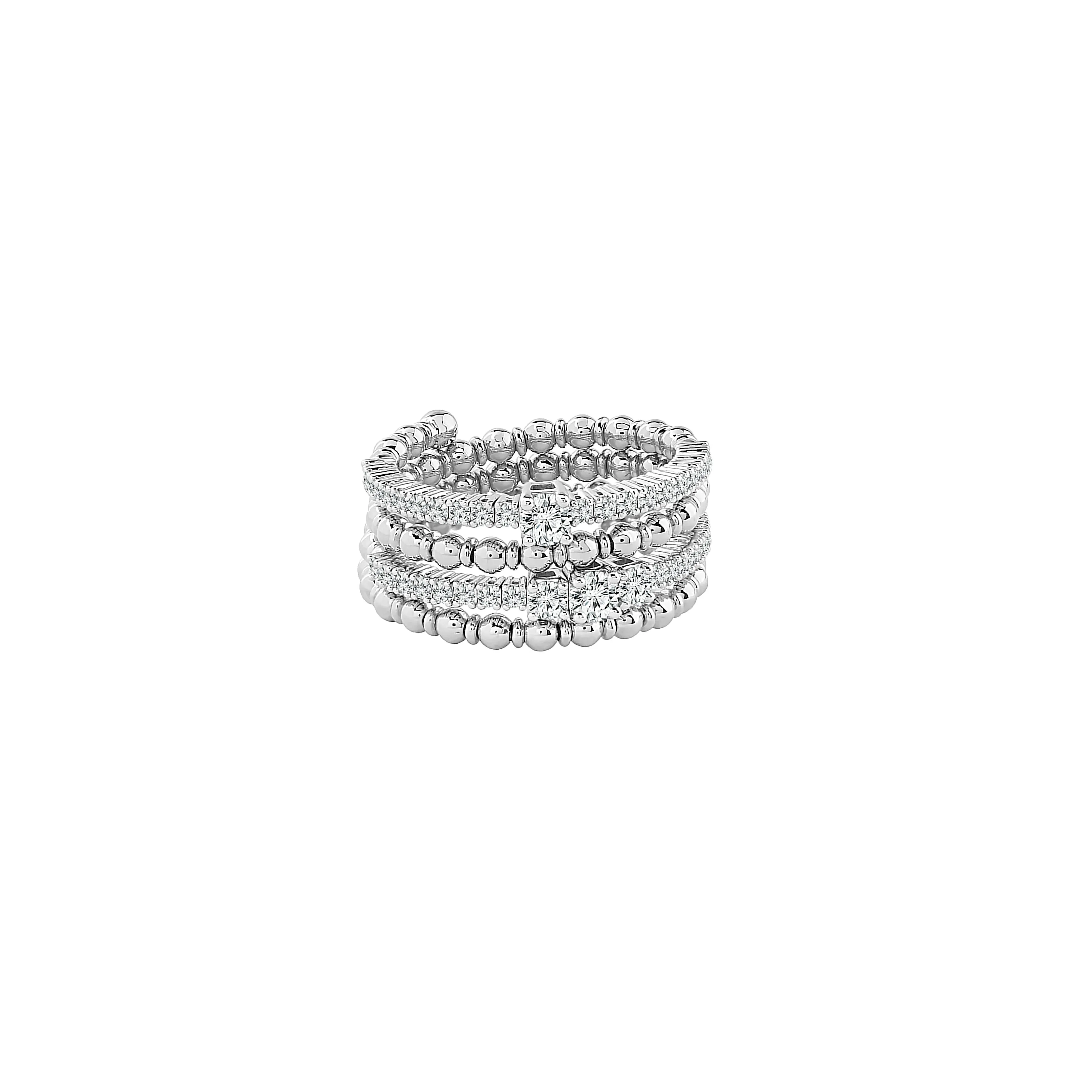 Flexie Diamond Fashion Ring 5/8 ct tw 14k White Gold