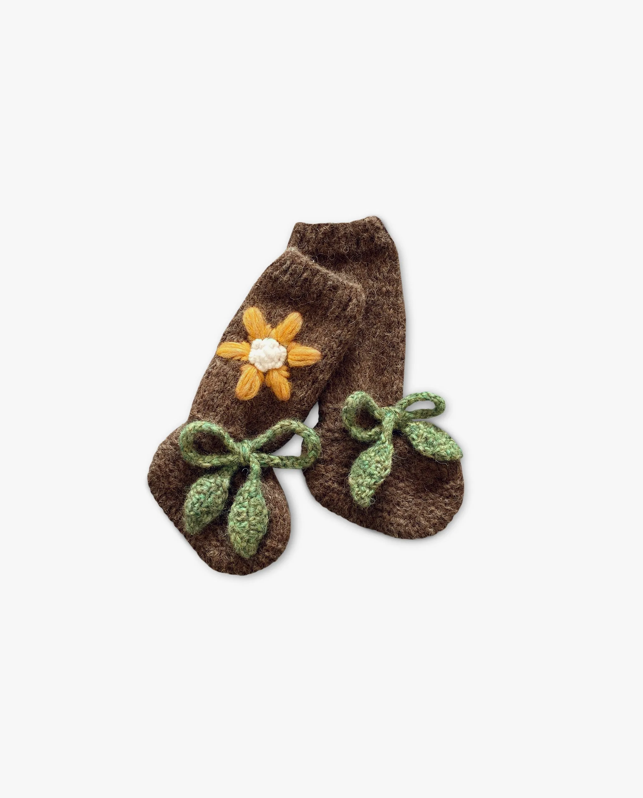 Flower Rain Booties |brown| in stock (9-12m)