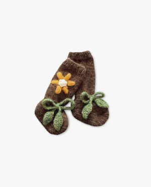 Flower Rain Booties |brown| in stock (9-12m)