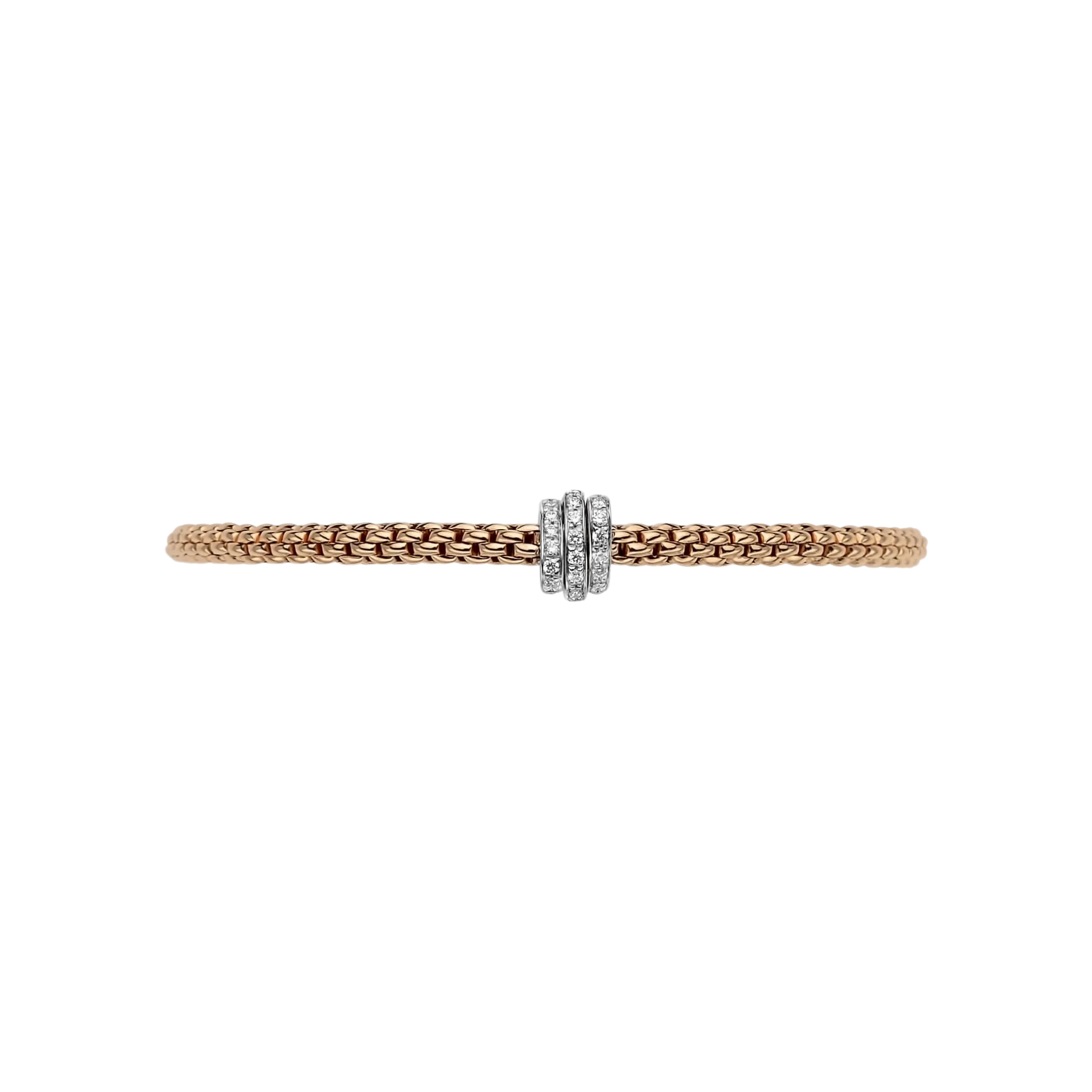 Fope Prima Flex'it bracelet with diamond pave'