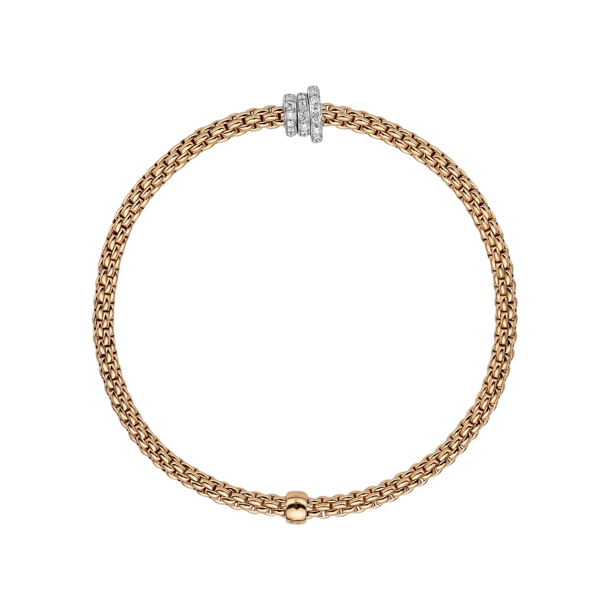 Fope Prima Flex'it bracelet with diamond pave'