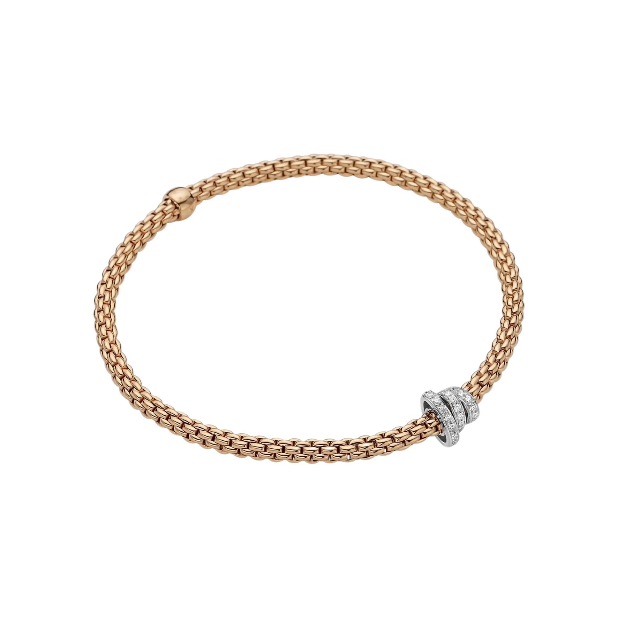 Fope Prima Flex'it bracelet with diamond pave'