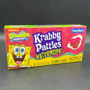 Frankford SpongeBob - Krabby Patties Watermelon - Gummy Candy, Theatre Box, 72g (USA)