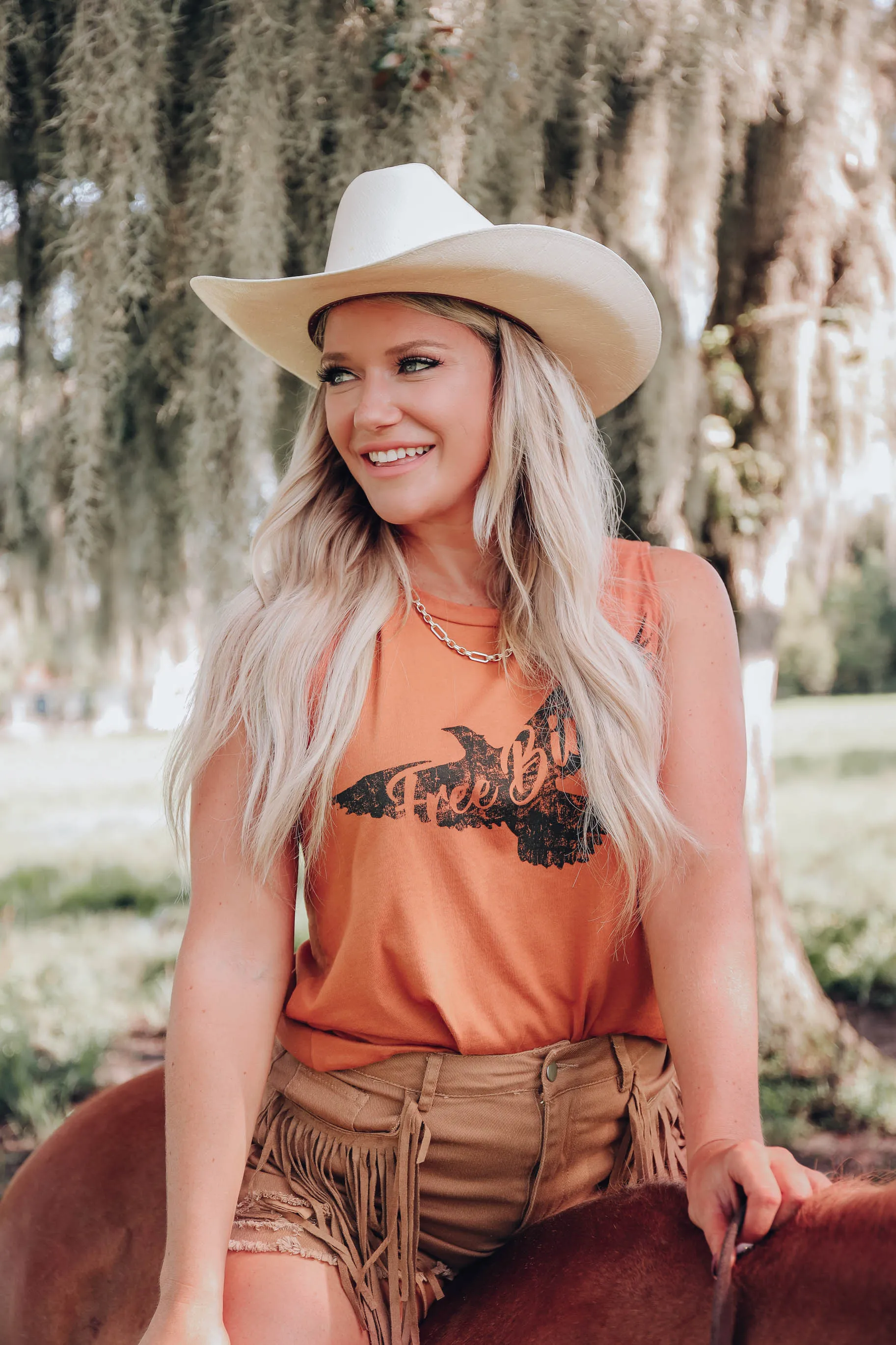 Free Bird Graphic Tank - Sienna