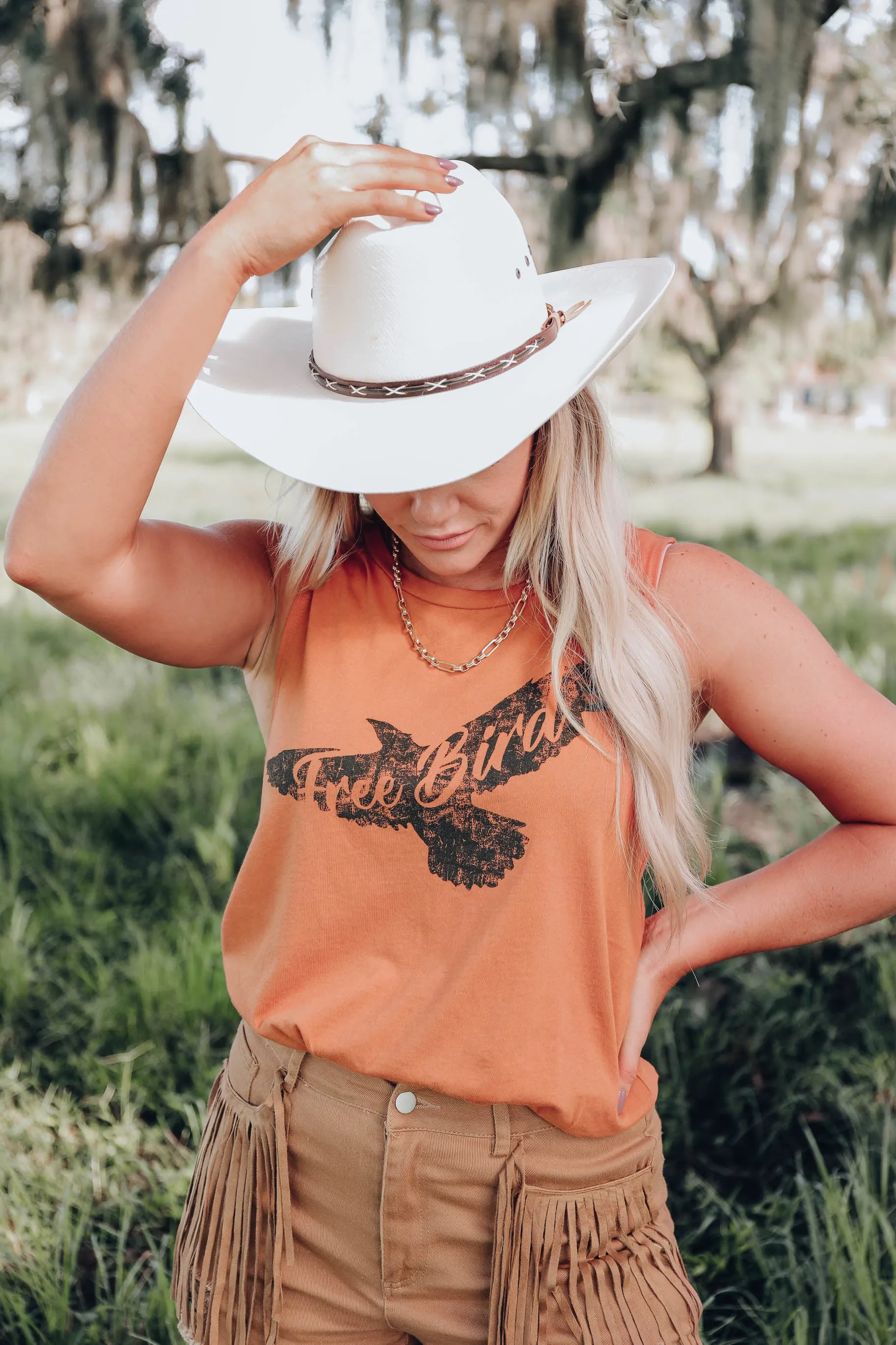 Free Bird Graphic Tank - Sienna