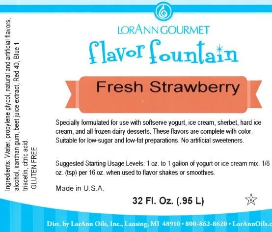 Fresh Strawberry Flavor - 4 oz. - 32 oz.